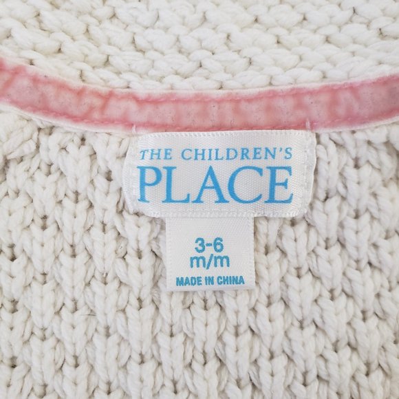 The Children's Place Knit Sweater W/Embroidered Flowers 3-6 Months - Picture 9 of 9